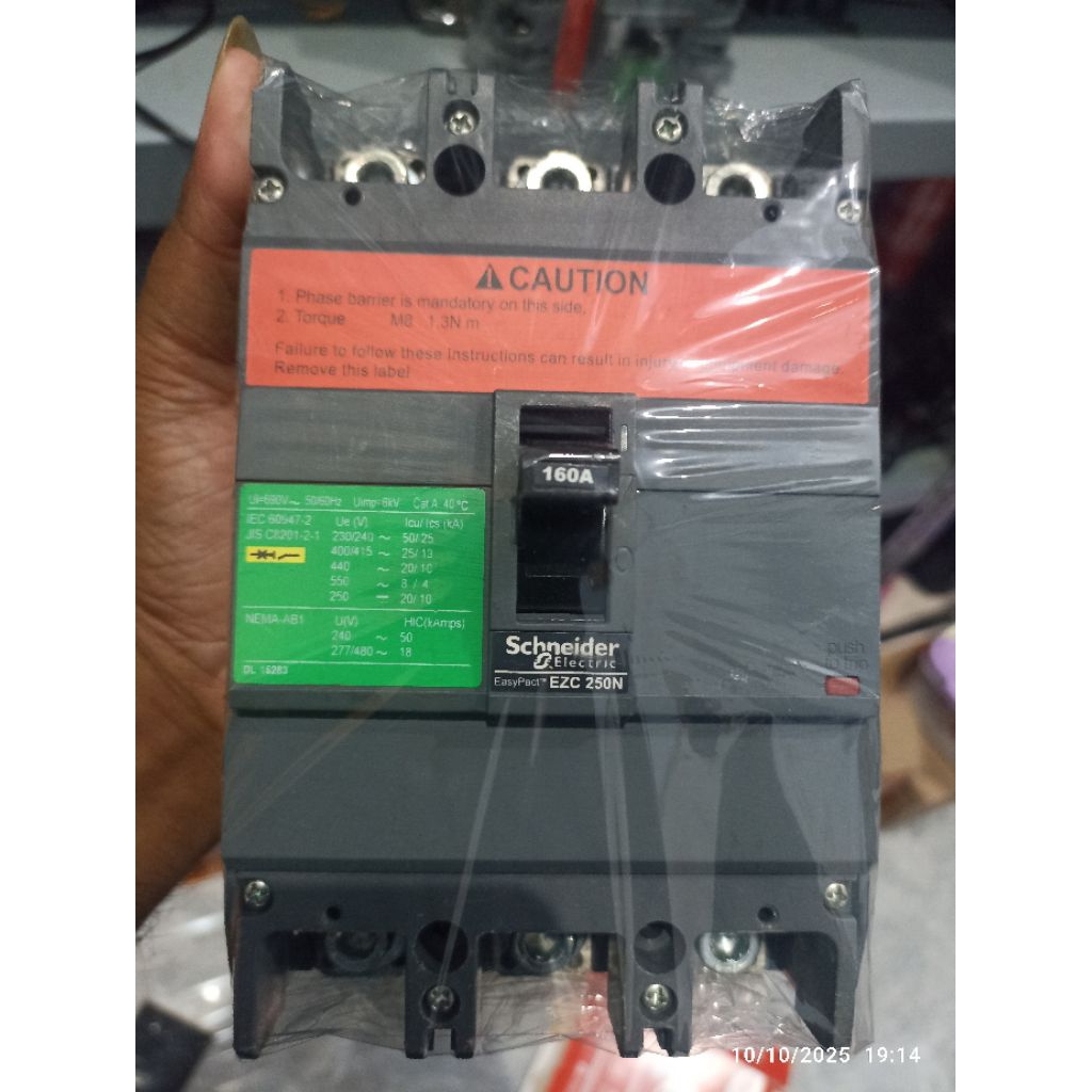 MCCB EZC 250N easypact Schneider 3phase 160amper