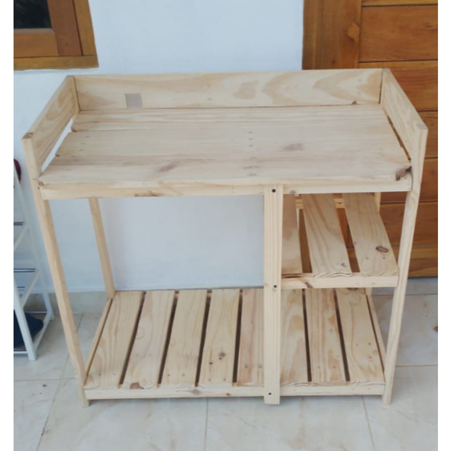 Meja kompor 2 tungku / rak kompor 1 tungku