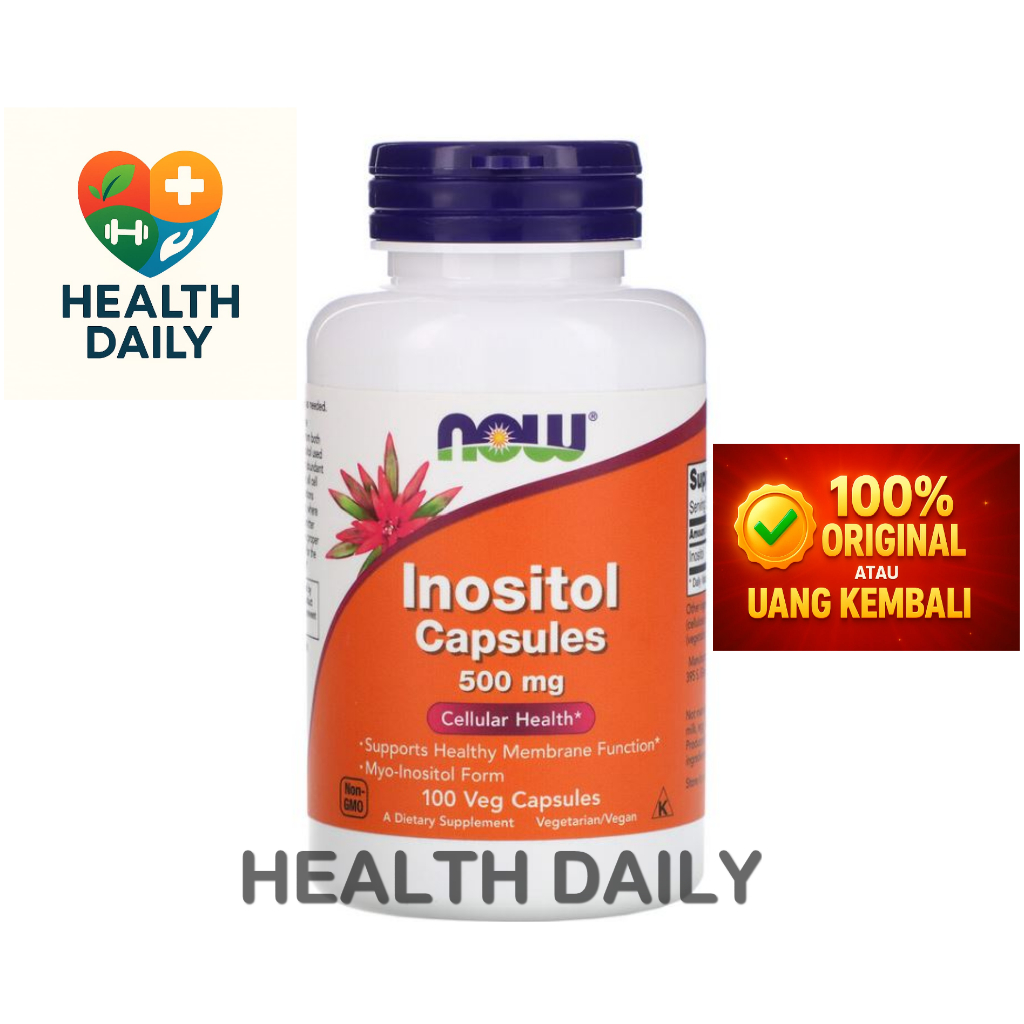 Now Inositol Capsules 500 mg 100 Vcaps