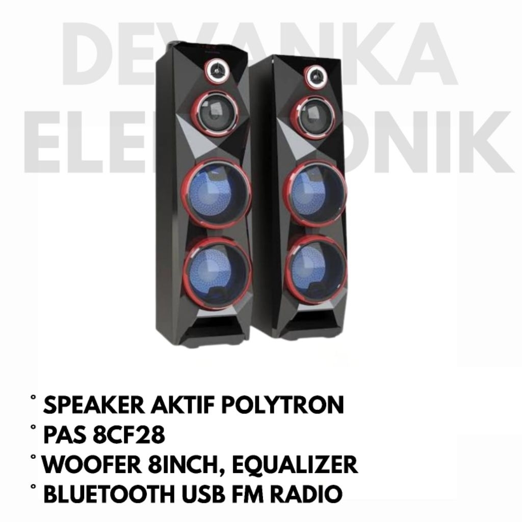 SPEAKER AKTIF POLYTRON PAS 8CF28 / SPEAKER BLUETOOTH POLYTRON 8INCH / PAS 8CF28 POLYTRON