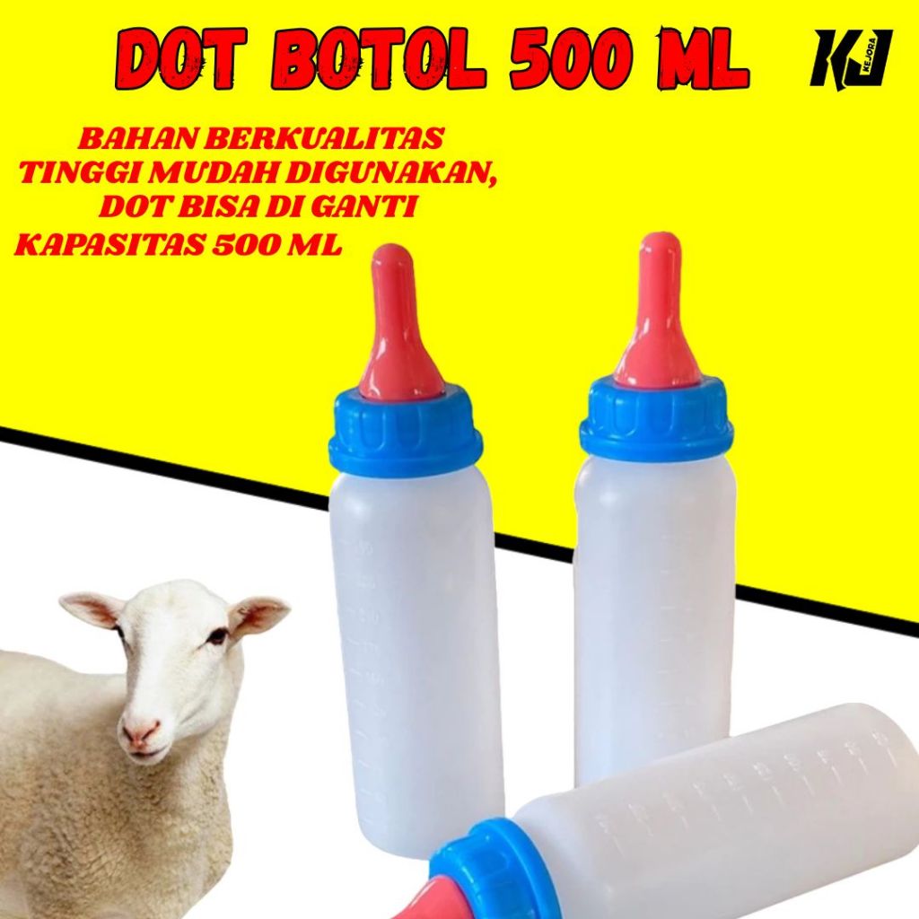 DOT CEMPE BOTOL DOT KAMBING PUTIH BIRU 500 ML BOTOL SUSU KAMBING BOTOL SUSU LENGKAP DENGAN DOT
