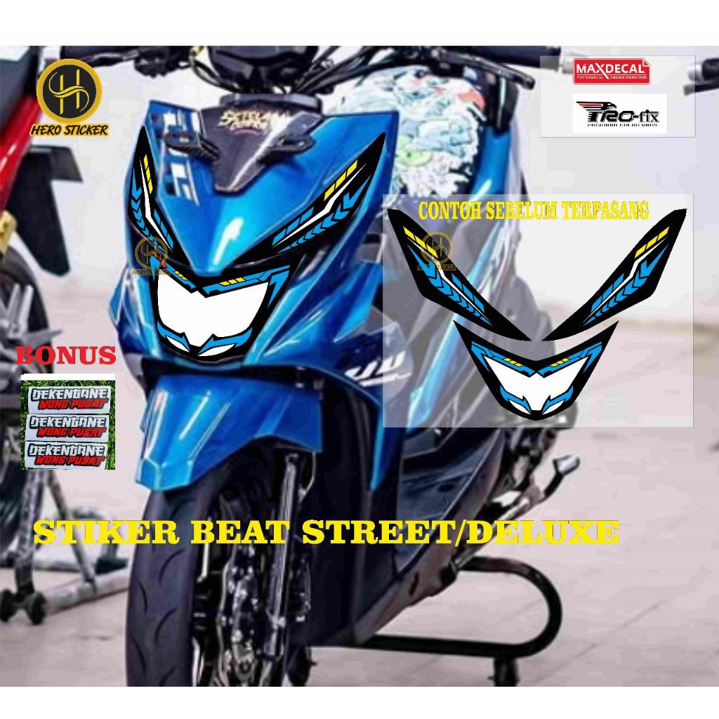 STICKER STIKER LAMPU BEAT STREET/DELUXE STIKER LAMPU DEPAN HONDA BEAT STREET/DELUXE