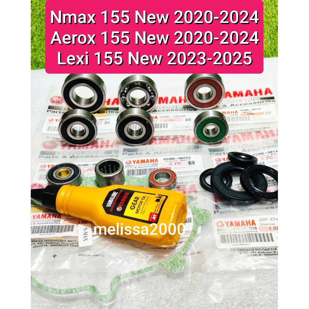 Paket Bearing Rasio Gear box gardan 11aitem B6H  Aerox 155 New Nmax 155 New Lexi 156 New ORI
