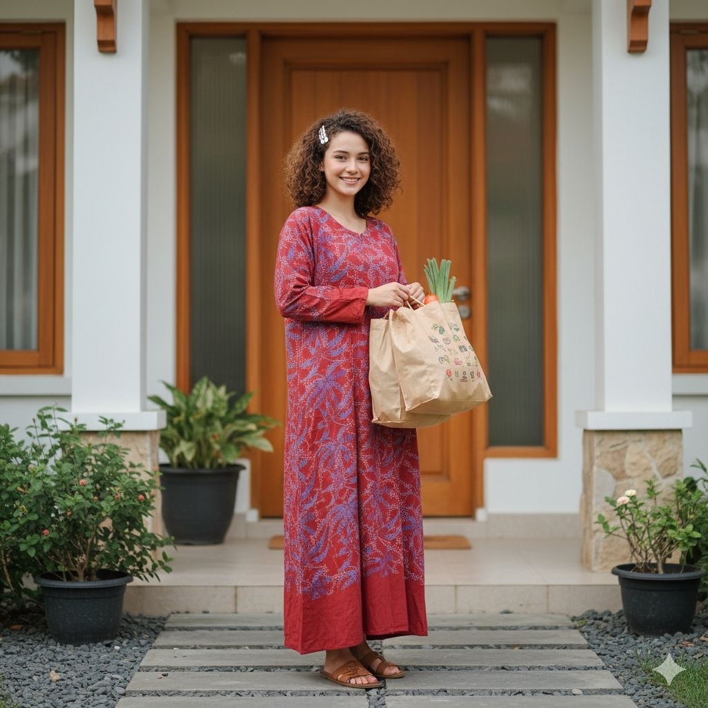 Dress qonita//batik qonita//batik pekalongan ori