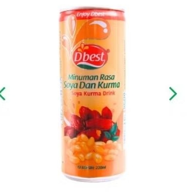 D'best minuman rasa Soya dan Kurma kaleng 220ml