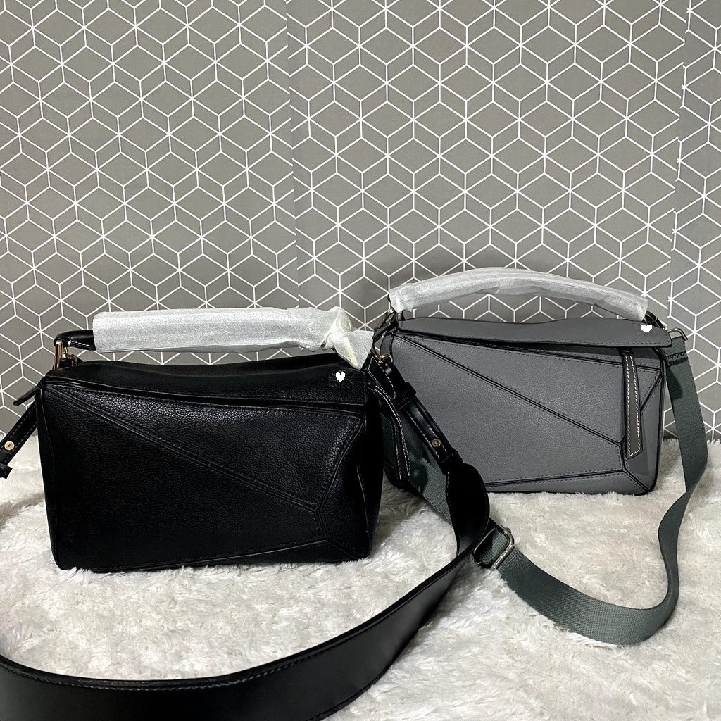 -LTP-BagAddict Tas L Wanita Kulit Asli Puzzle Small Pebbled