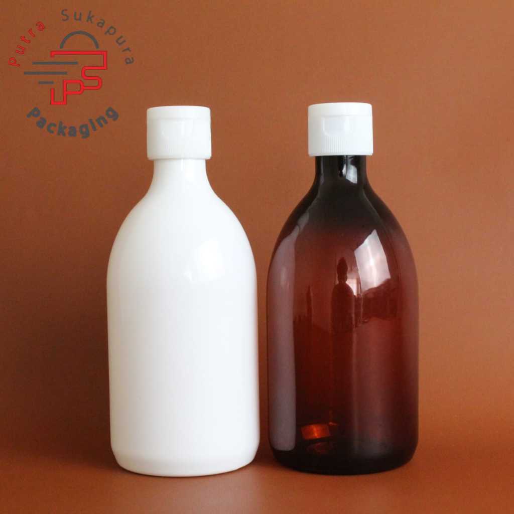 Botol fliptop 300ml oval /botol fliptop 300ml/fliptop neck 24 putih garis