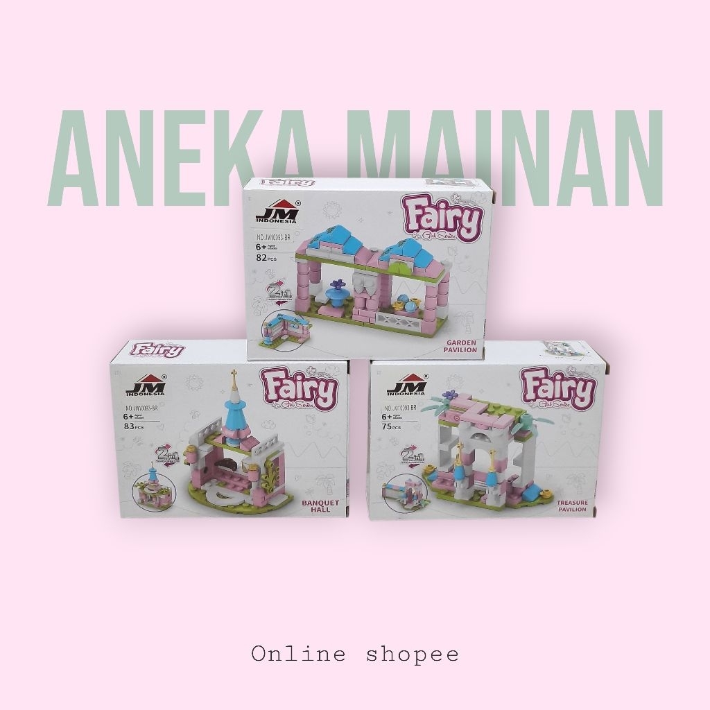 JM10093 Mainan Lego series Bangun Istana Fairy Castle 3in1 – Lego Mini Princess Lucu untuk Anak Pere