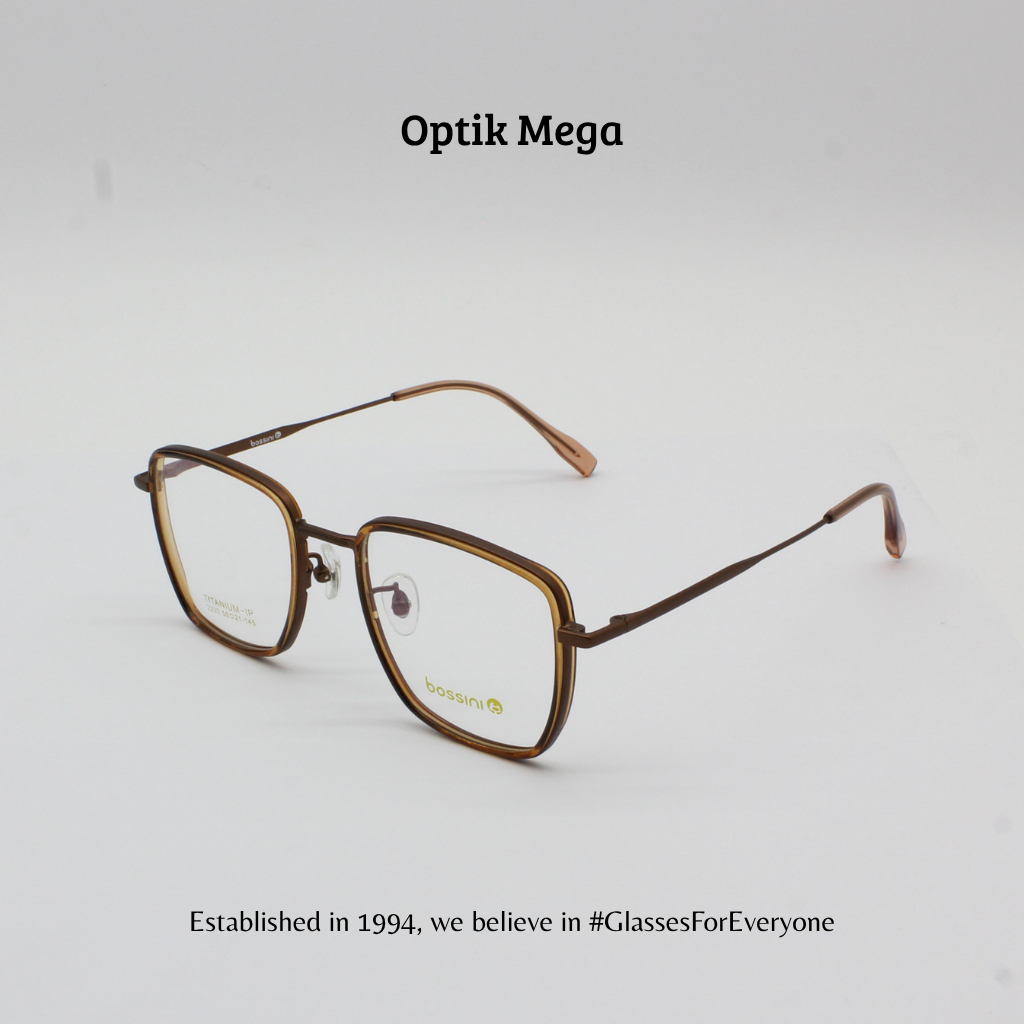 OPTIK MEGA - BOSSINI Titanium 2233 Black/Black Silver/Brown Unisex