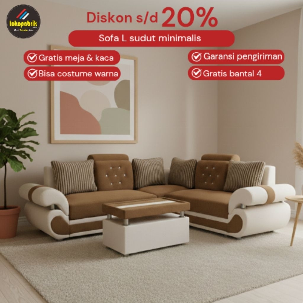 Sofa L GGS sofa L minimalis sofa sudut 221 sofa sofa tamu sofa oscar sofa bludru sofa murah cirebon 