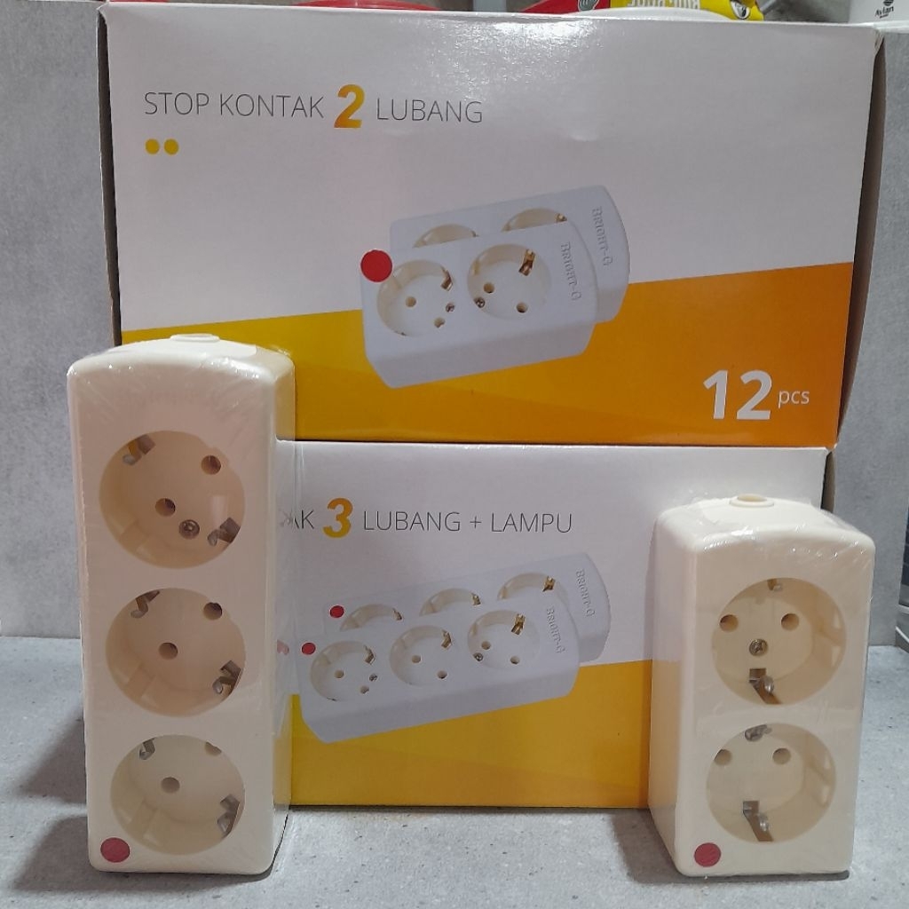 [Preorder]  BRIGHT-G  Stopkontak + lampu kuningan 1 lubang, 2 lubang, 3 lubang, 4 lubang, 5 lubang