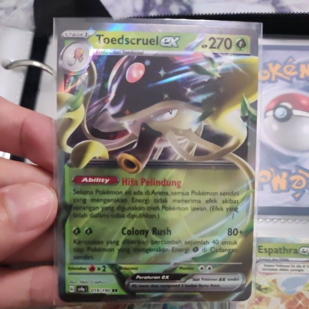 Pokemon Card EX sv4a1 Kartu Pokemon Indonesia TCG Hologram Original Toedscruel Ex