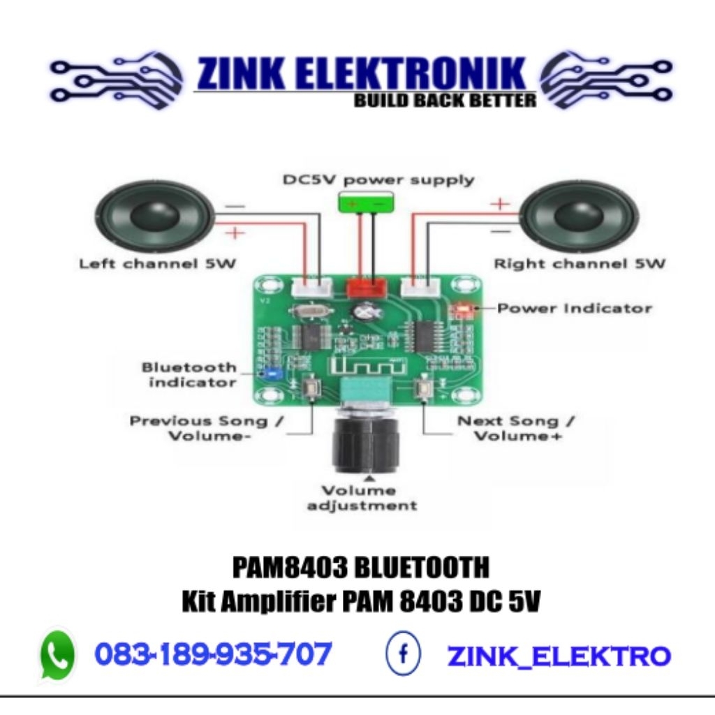 Pam8403 bluetooth amplifier