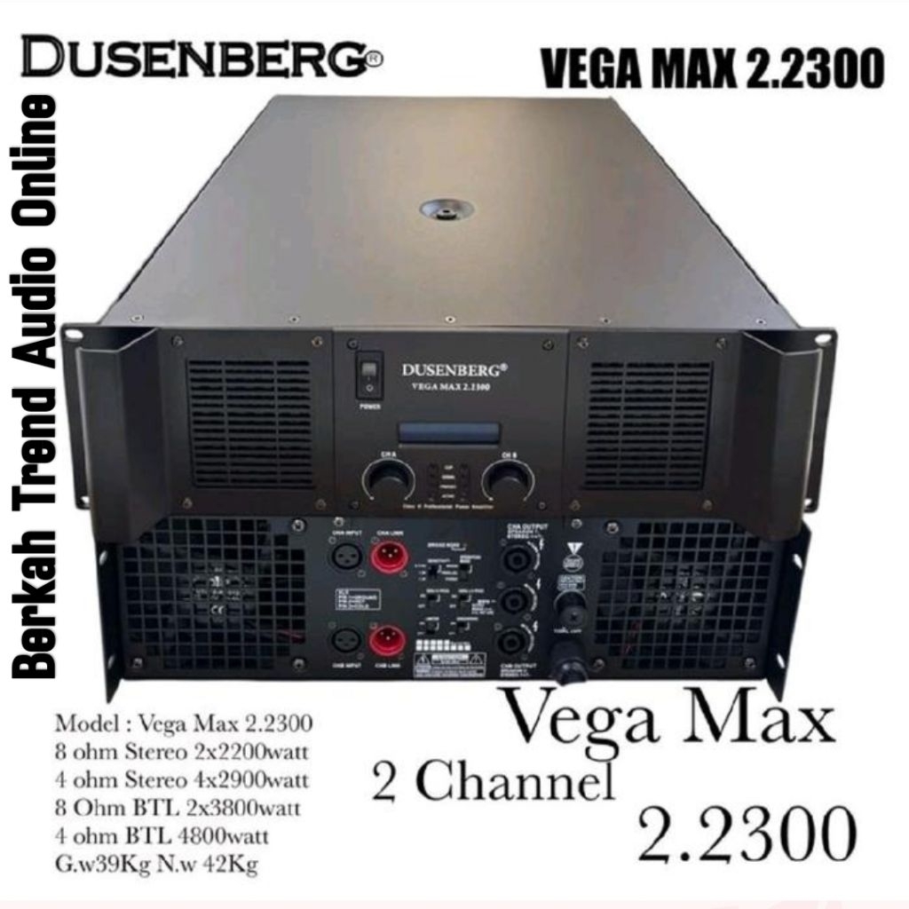 Power Audio Amplifier DusenBerg VEGA MAX 2,2300 Original