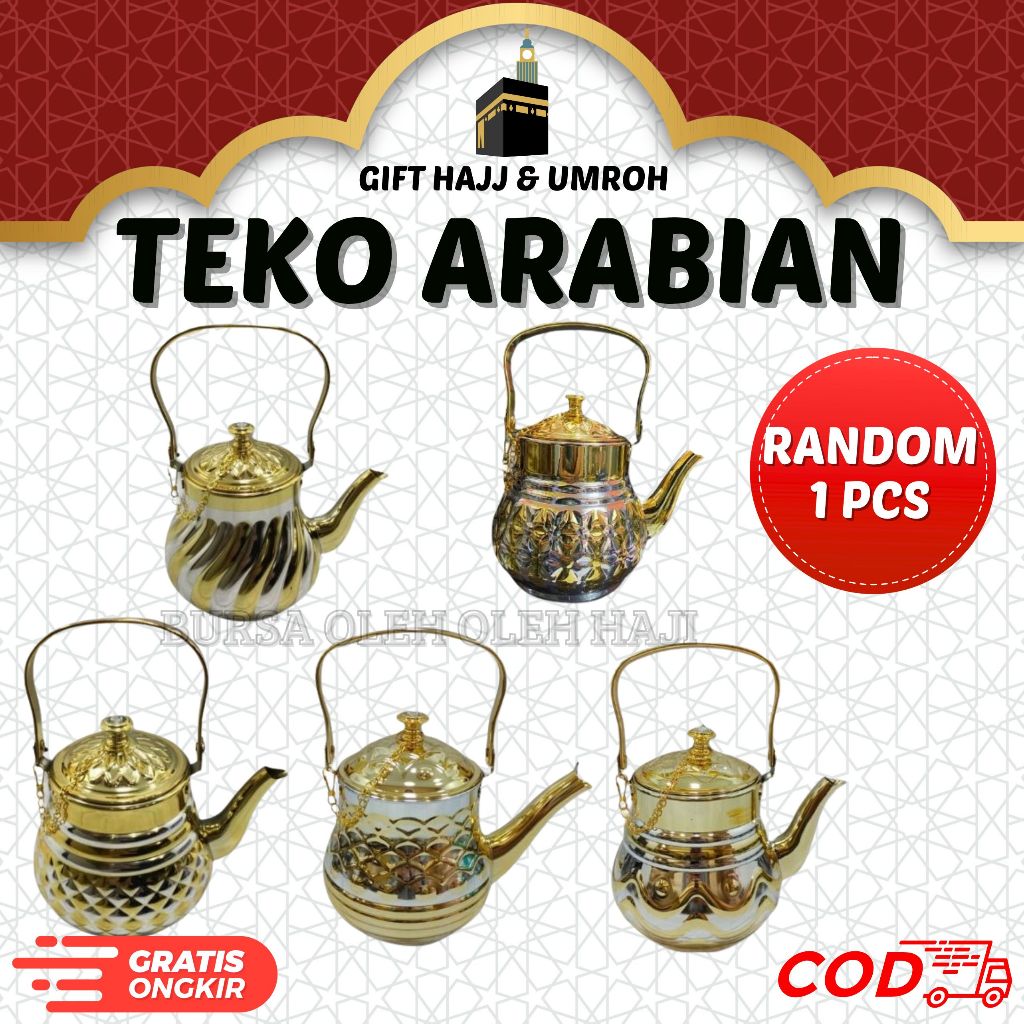 TEKO IBRIK 1 PCS TEKO ARABIAN PREMIUM TEKO ARABIAN BAHAN STAINLES ANTI KARAT DAN TEBAL I TEKO AIR ZA