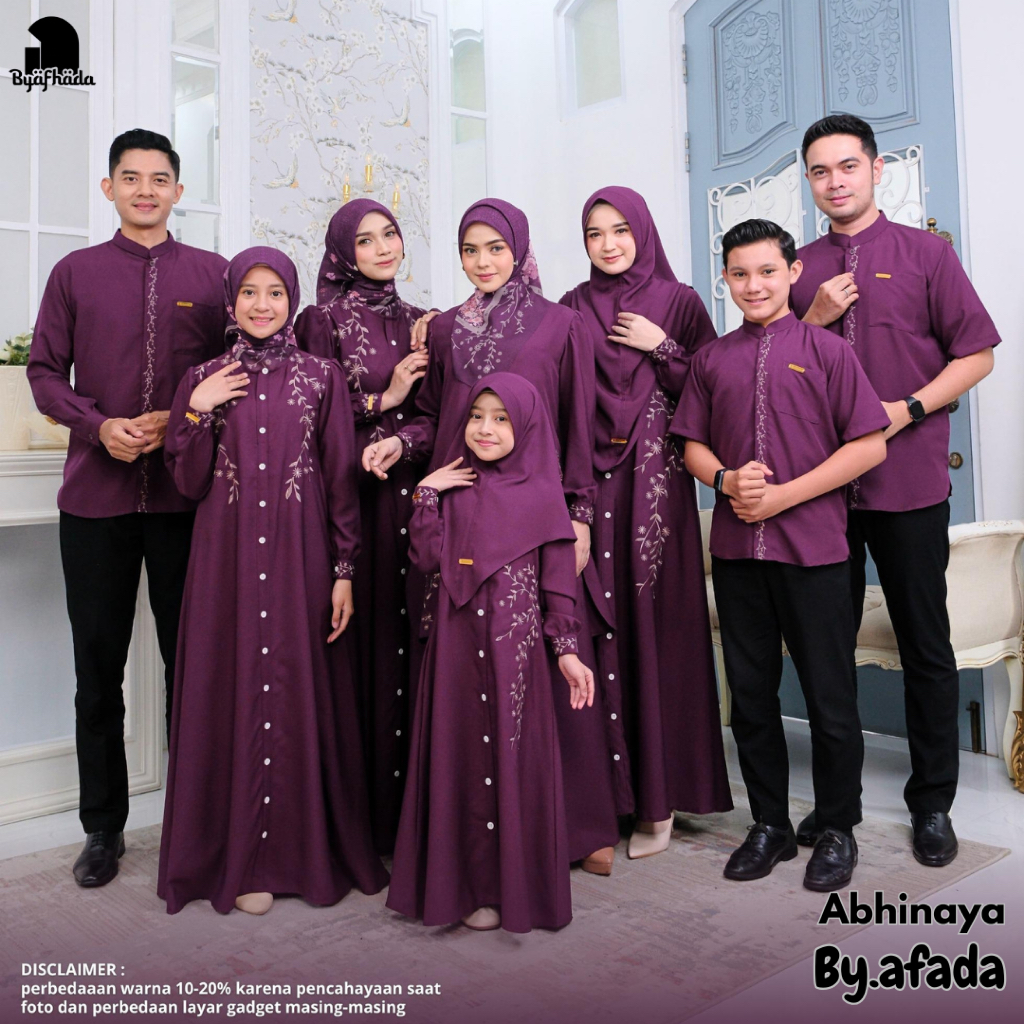 Afhadahijrah - Dress Sarimbit Keluarga Abhinaya Bordir Family Terbaru