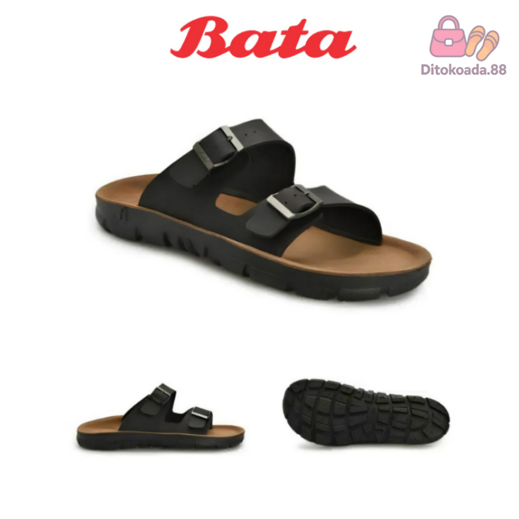BATA ENERGYZER Sandal Kulit Pria Original 100% Sandal Model Slop Terbaru Bisa COD