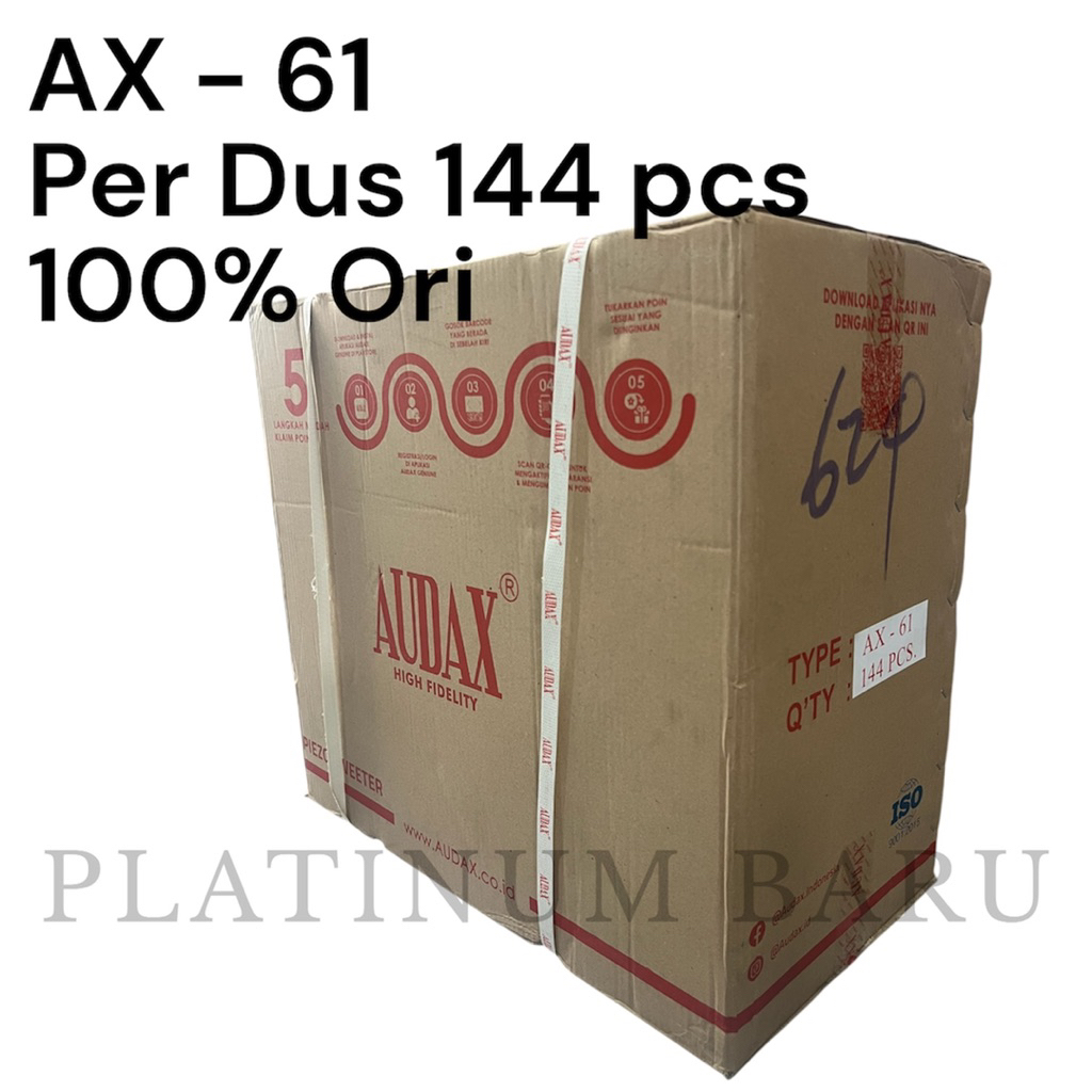 Per Dus 144pcs - Tweeter Walet Original Asli AUDAX AX61 / AX 61 / AX-61 Twitter Speaker Walet