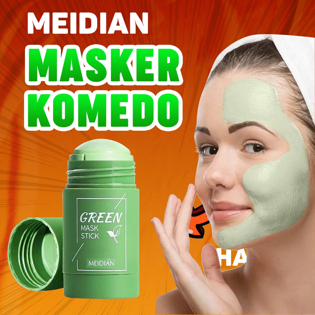 MEIDIAN Green Tea Mask Cleansing Clay Stick Masker wajah Masker Pembersih komedo/Cleansing Mask WAJA