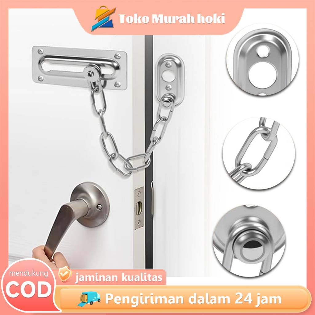 Grendel Rantai Pintu Selot Pintu Rumah Anti Maling Door Chain Rantai Pengunci Pintu