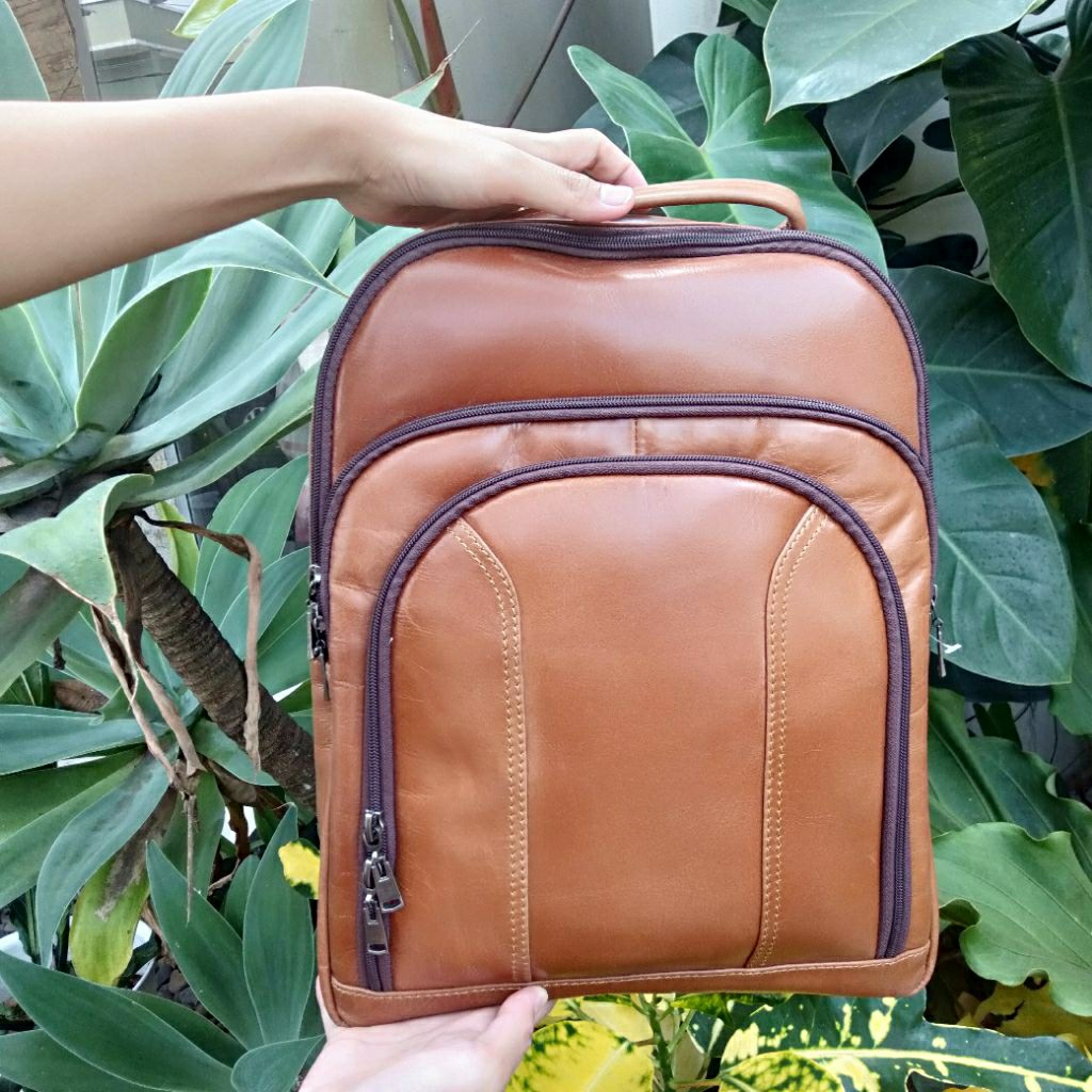 [PAPARILLO]Ransel Kulit Asli/Ransel Kulit Pullup/Ransel Pria Kulit Sapi/Ransel Kulit Murah