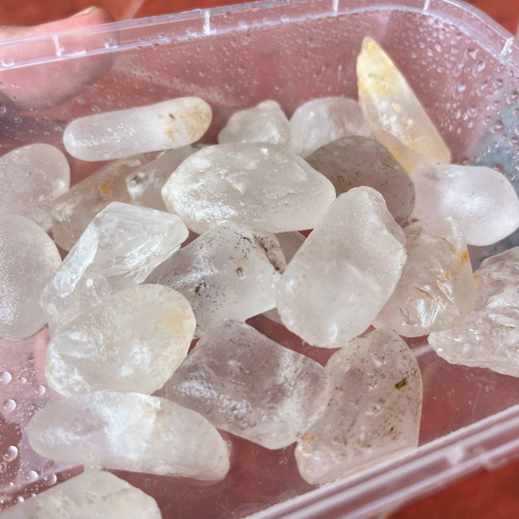batu ali akik jenis kinyang air bangka clean quartz bongkahan batu asli natural bangka
