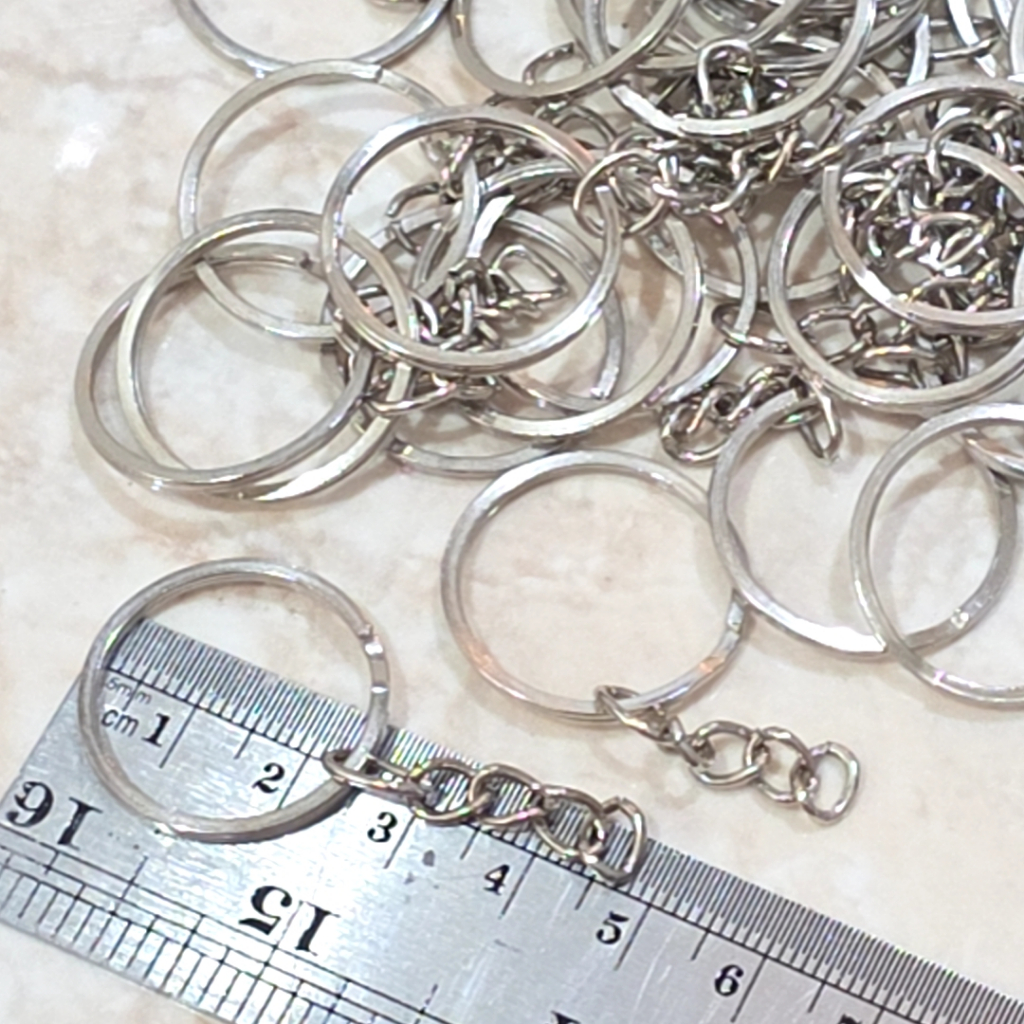 (100 pcs) Keychain ring / gantungan kunci gepeng