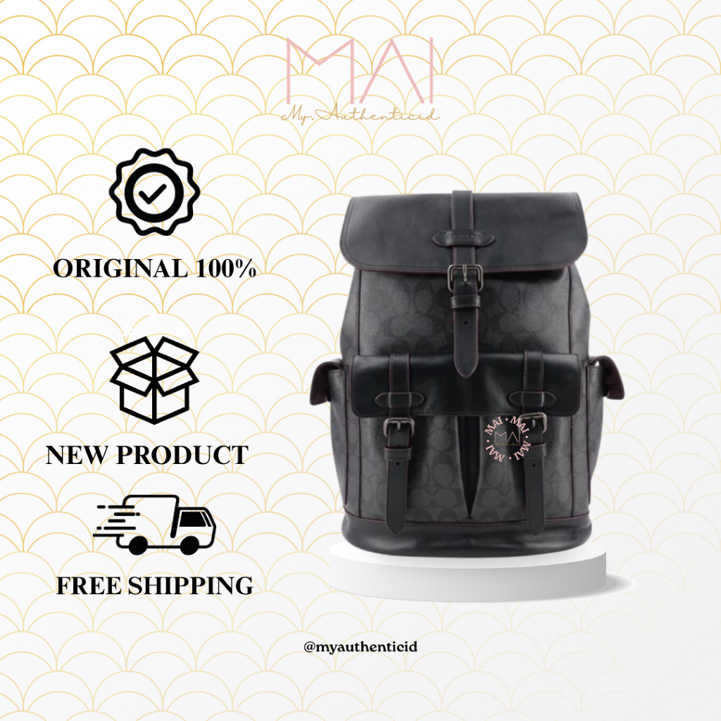 COC Men 50044 Hudson Backpack In Signature Canvas - Black