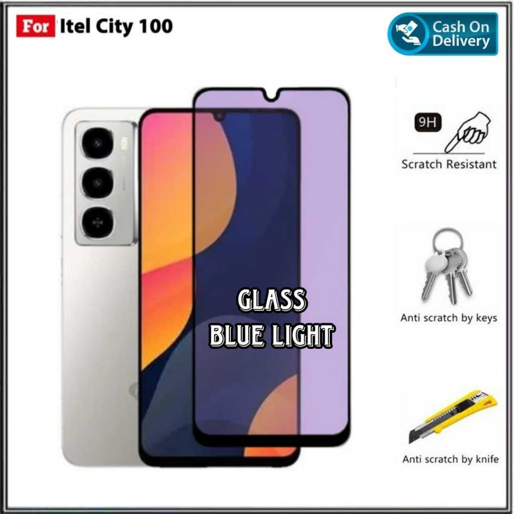 Tempered Glass Itel City 100 4G A90 4G S24 4G RS4 NFC S23 4G Anti 10D Blue Light Anti Gores Kaca Ite