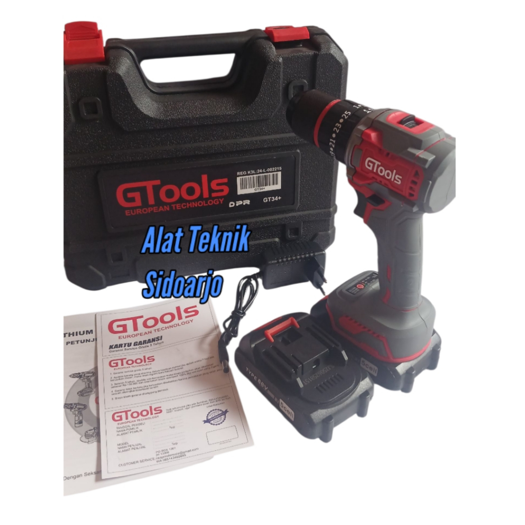 Bor GTools GT34+ Impact Drill Brushless 88V Keyless Chuck AutoLock