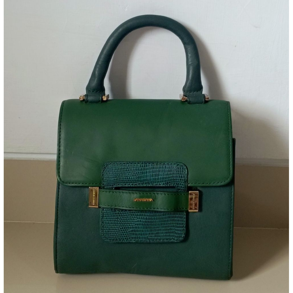Tas Slingbag Size Kecil Warna Hijau/BanaBana (Preloved)