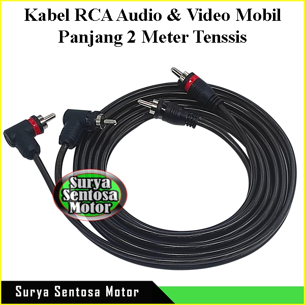 Kabel Rca Audio Mobil Ukuran Panjang 2 Meter Tenssis
