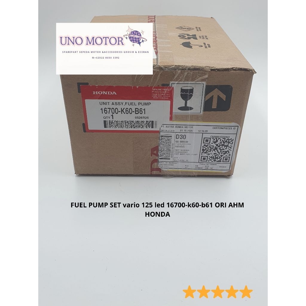 FUEL PUMP VARIO 125 LED ORI AHM 16700-K60-B61