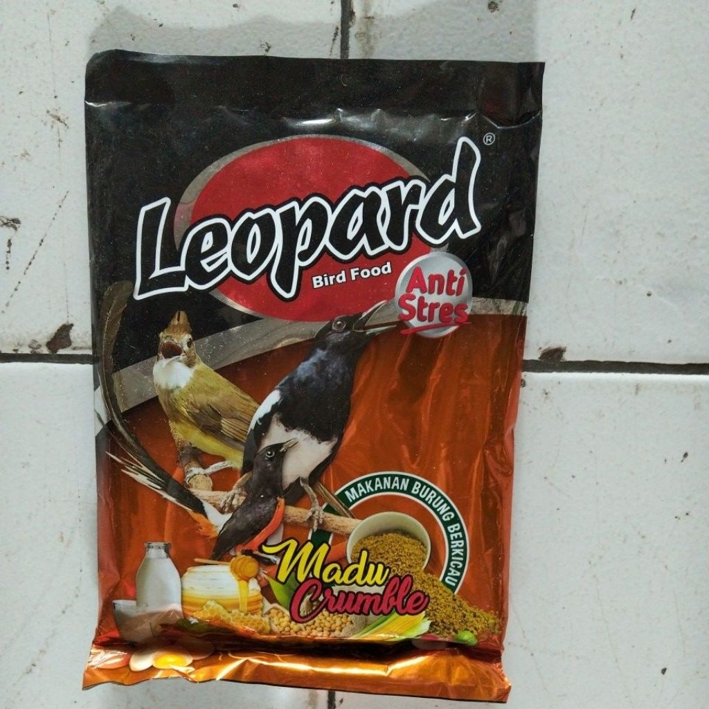leopard crumble kasar madu anti stres pakan burung Oren kuning coklat Pur burung Voer ciblek murai K