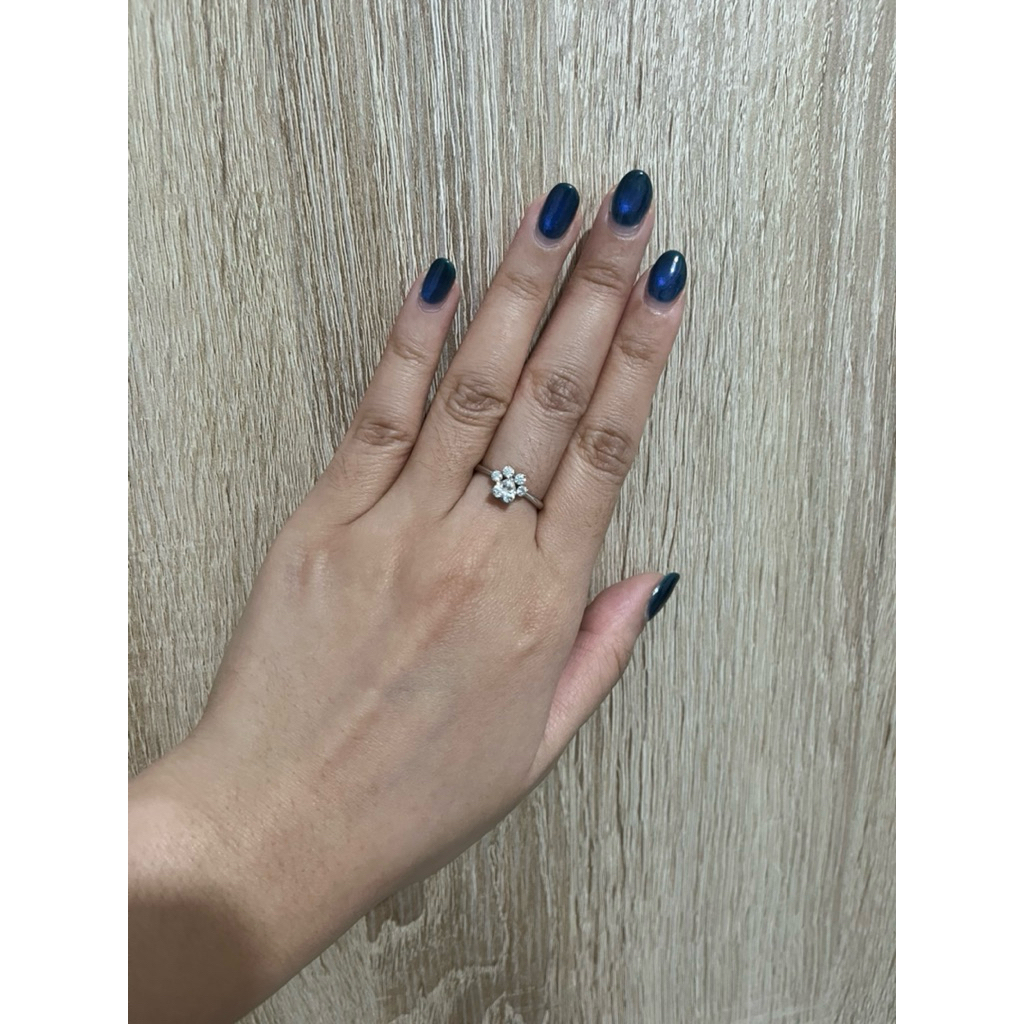 preloved cincin emas asli bentuk paw moissanite