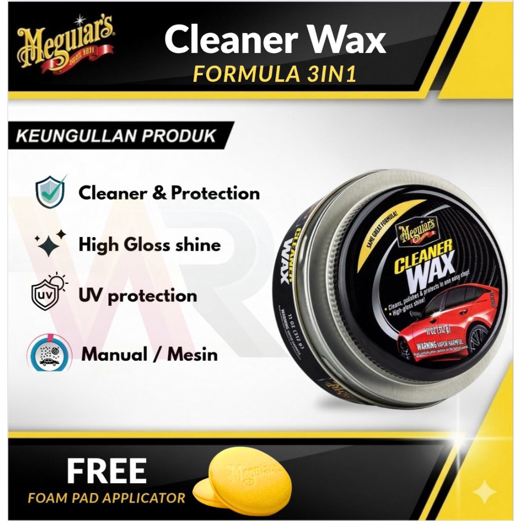 Meguiars Cleaner Wax pasta - 3in1 Cleaner Wax Protection Pengkilap Body Mobil & Motor | cleaner poli
