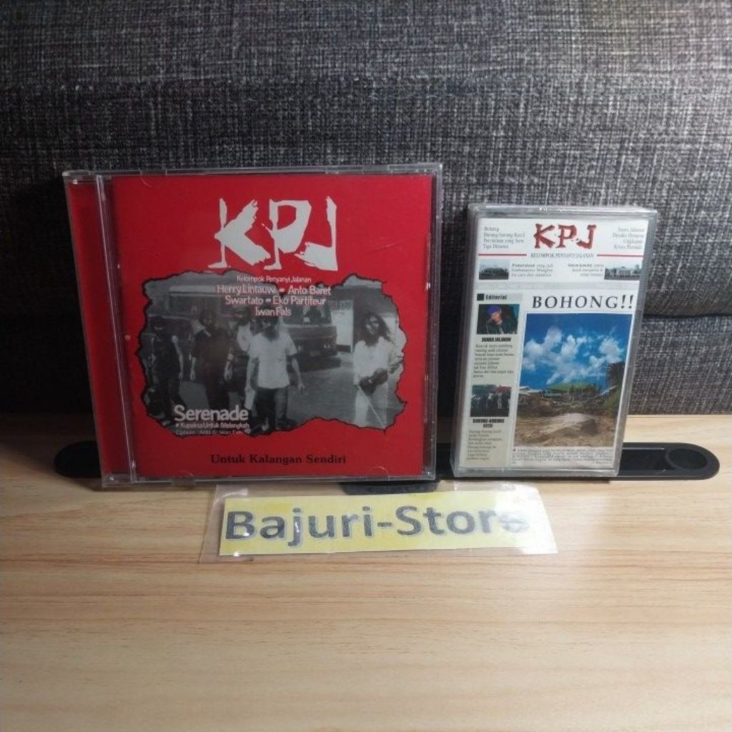 CD "KPJ" + Kaset Pita "KPJ"/KPJ = Kelompok Penyanyi Jalanan "Iwan Fals" Herry Lintauw" "Anto Baret" 