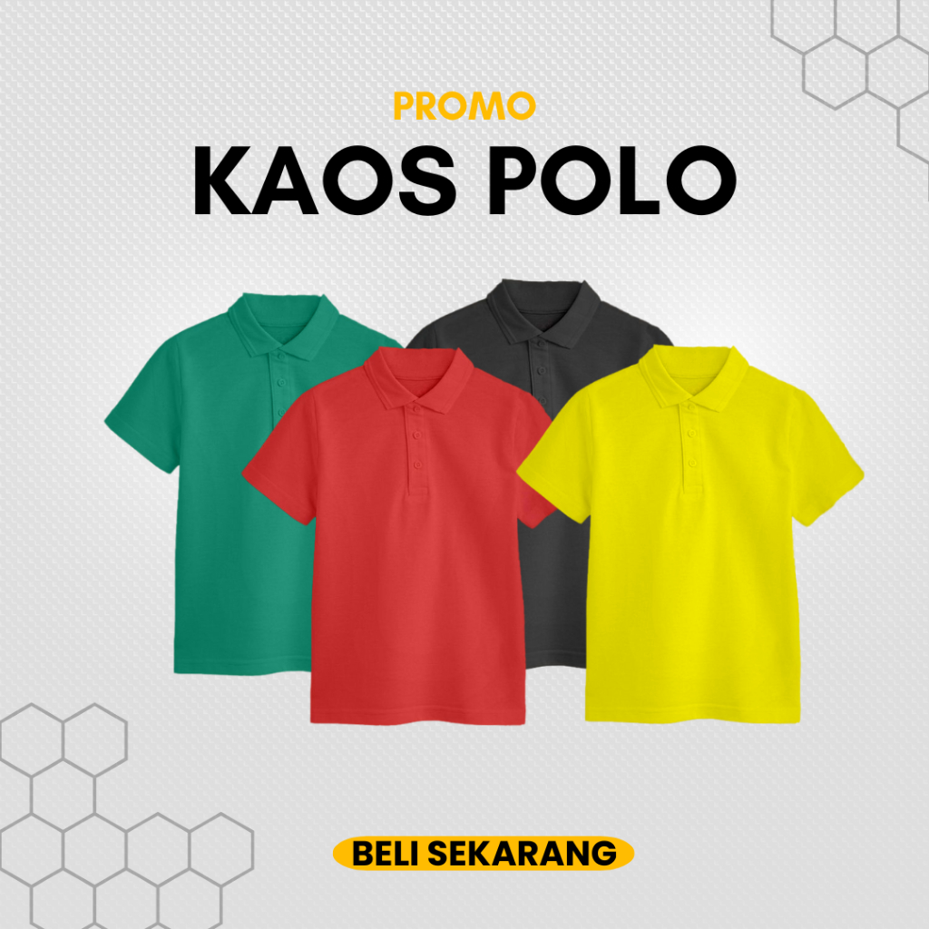 Koas Polos Pria / Baju Kaos Kerah Pria Branded /Koas Krah Polo Shirt Pria Premium