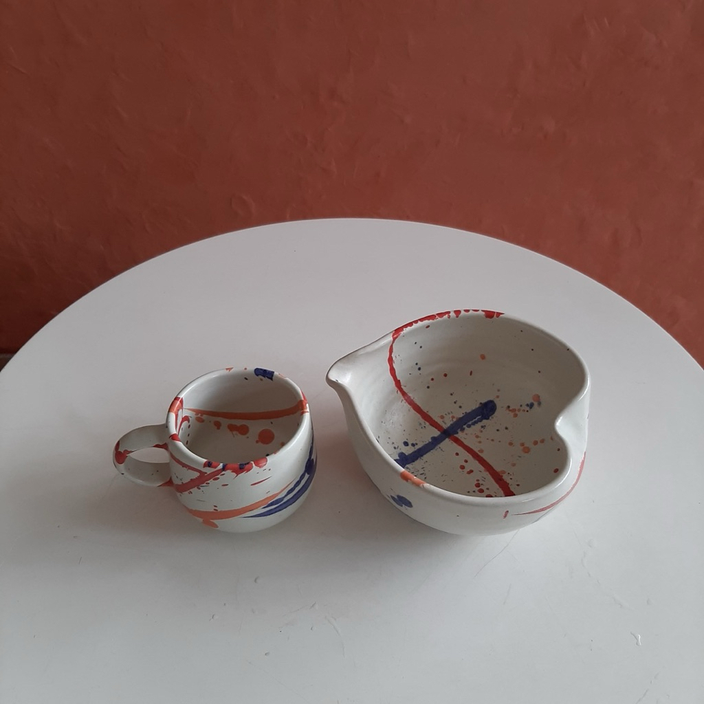 [PRELOVED] Matcha bowl chawan katakuchi mug KALOKA POTTERY