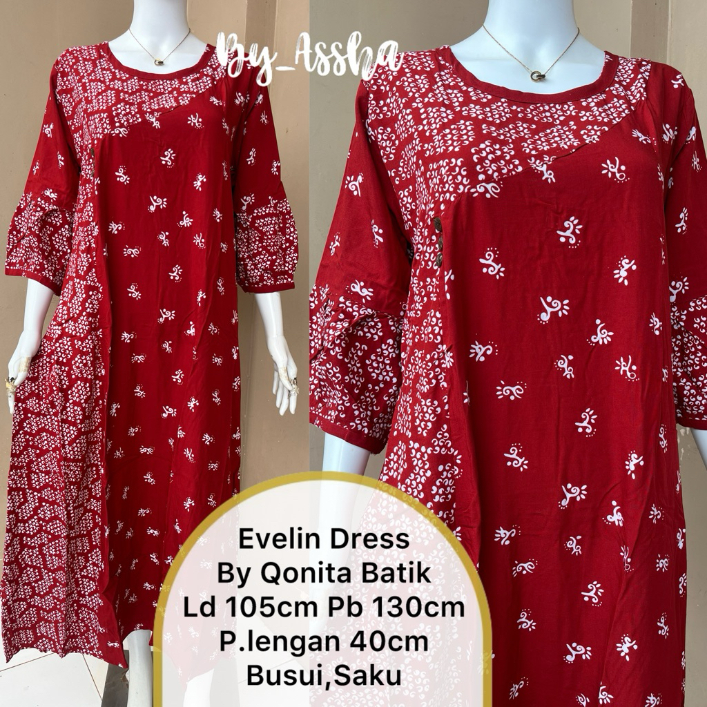 Daster Batik Qonita Pekalongan Dress Evelin