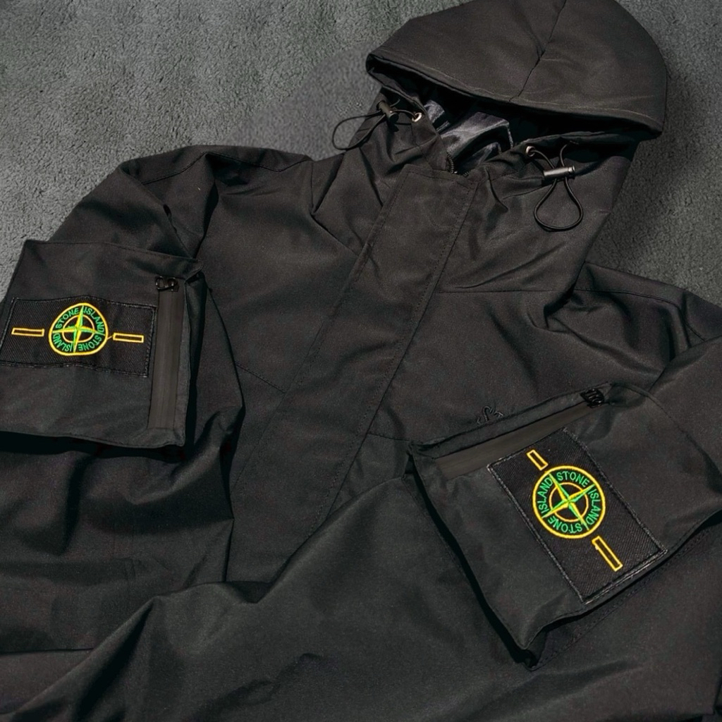 Jaket parasut pria jaket parasut stone island double pocket jaket si jaket outdoor jaket anti air ca