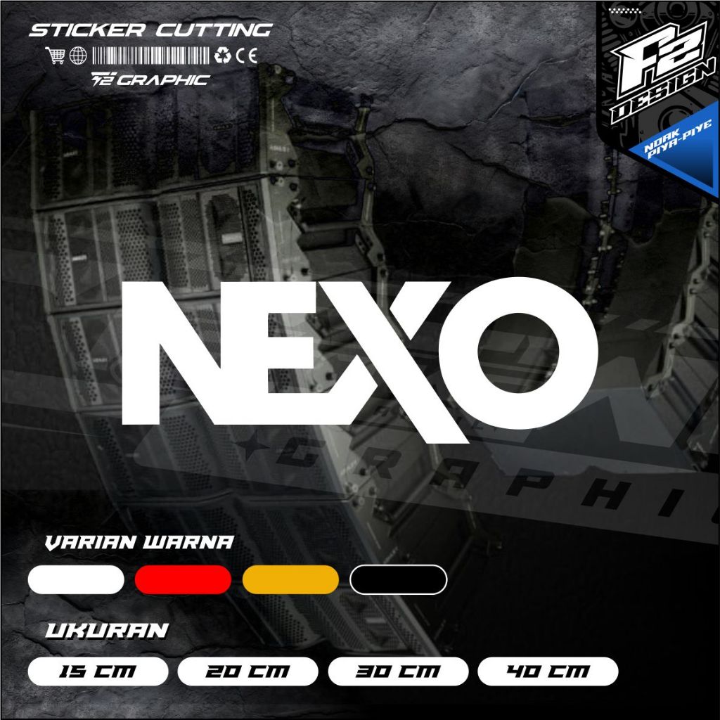 CUTTING STIKER HARDCASE SOUND SYSTEM NEXO. STIKER CUTTING LOGO NEXO. STIKER CUTTING AKSESORIS BOX AU