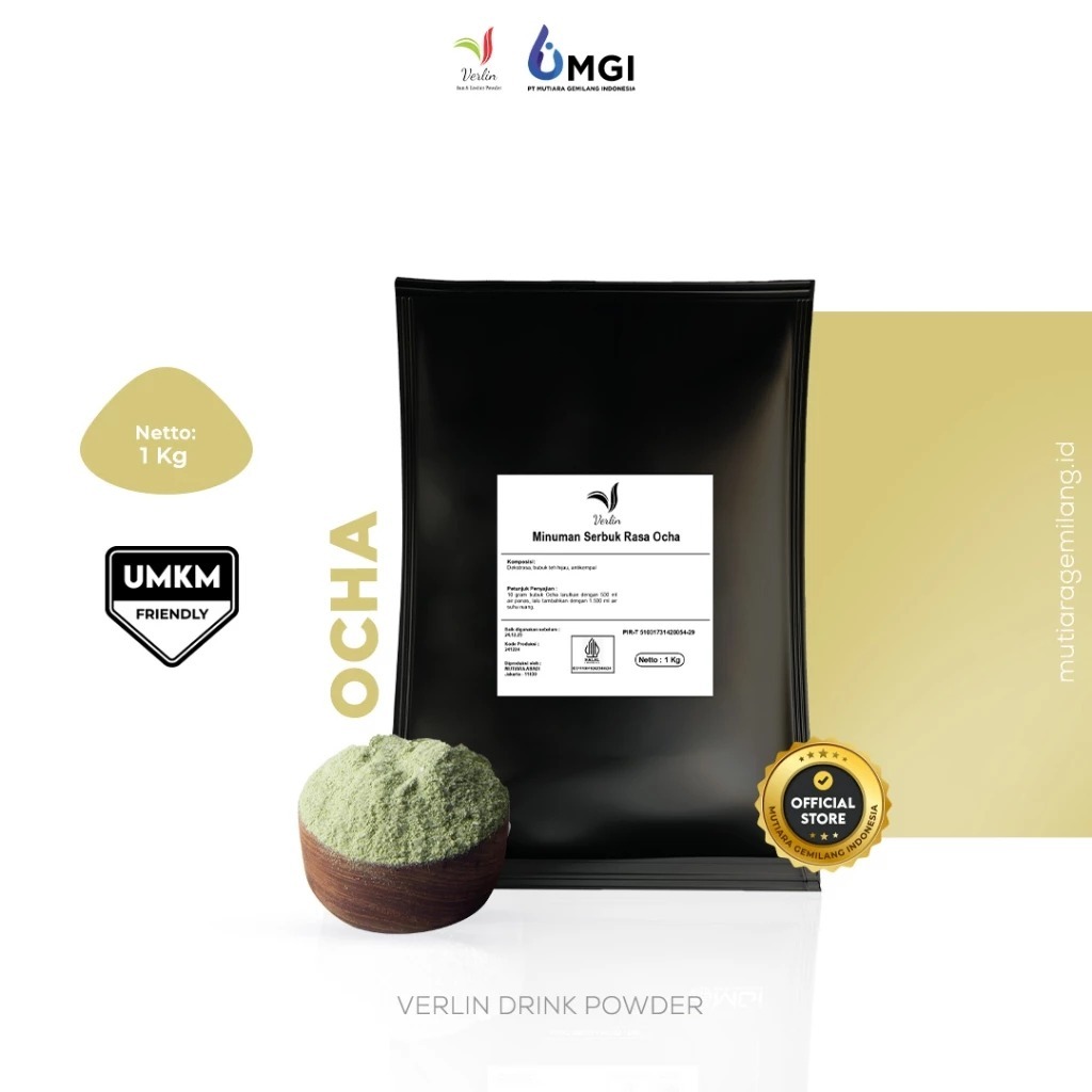 Verlin Drink Powder 1kg Ocha / Bubuk Minuman Kekinian - Verlin Powder Ocha