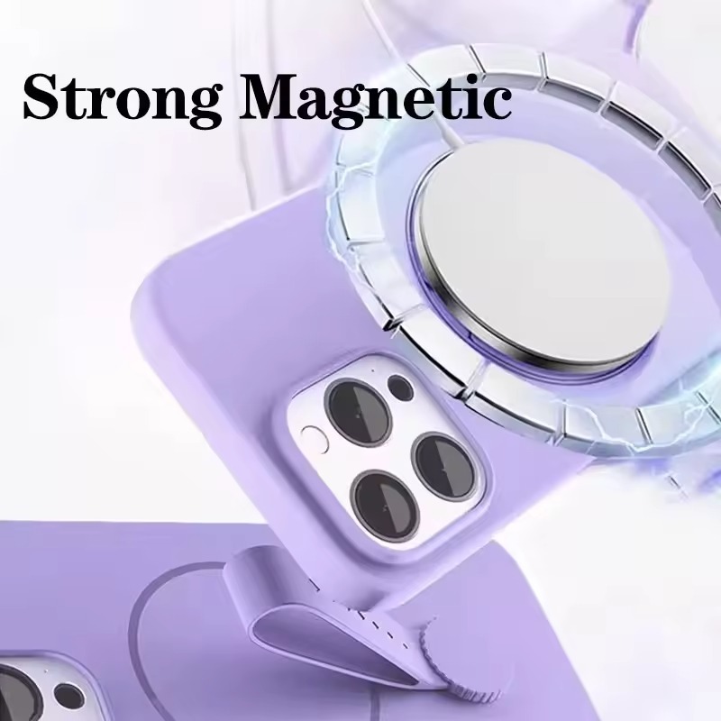Case Liquid Silicone Rotating Magsafe For iPhone 17 Air iphone 17 pro max iphone 13 iphone 14 iphone