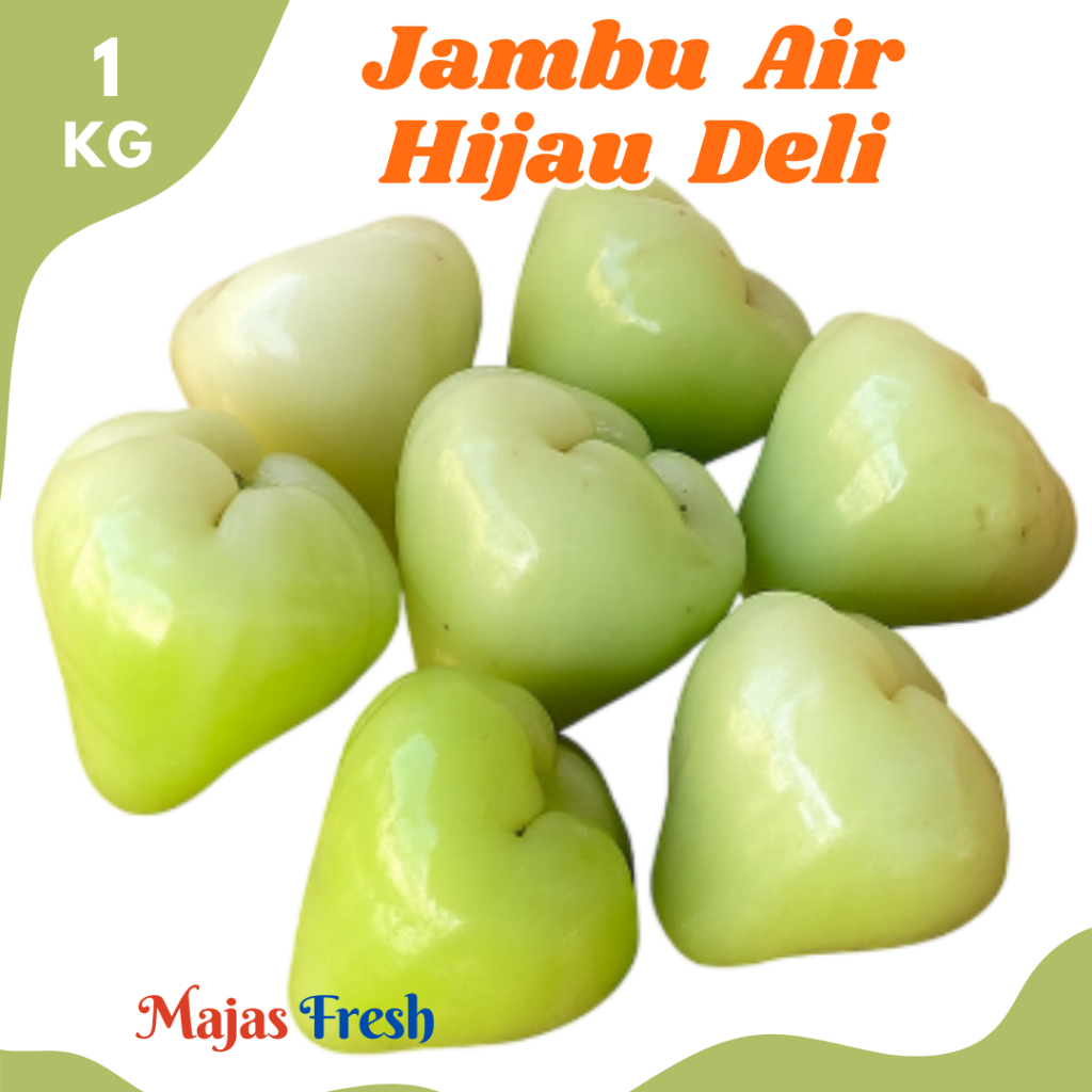 JAMBU AIR Hijau Segar - Buah Jambu Air Hijau Deli Fresh | 1.000gr [ Harga Per KG ]