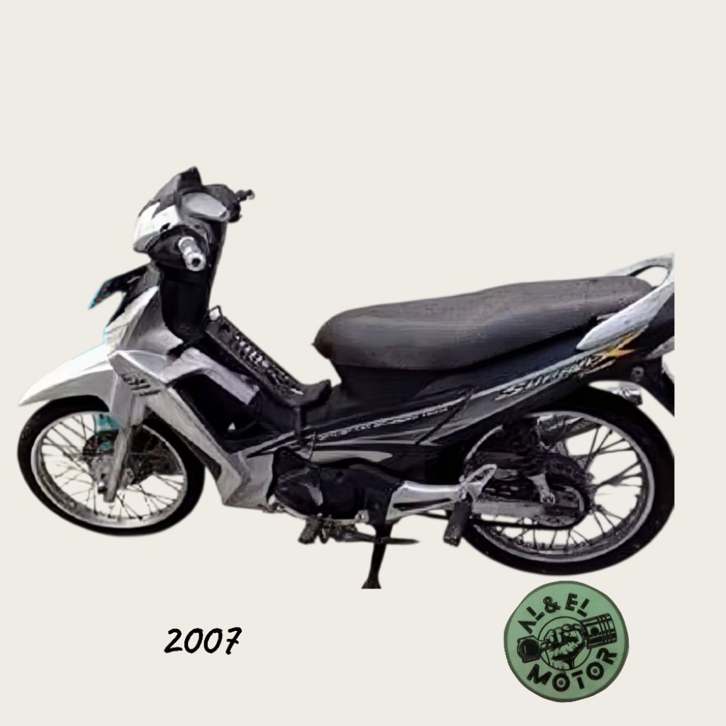 Striping Lis Les Body Motor Honda Supra x 125 D Std 3007 Hitam Silver