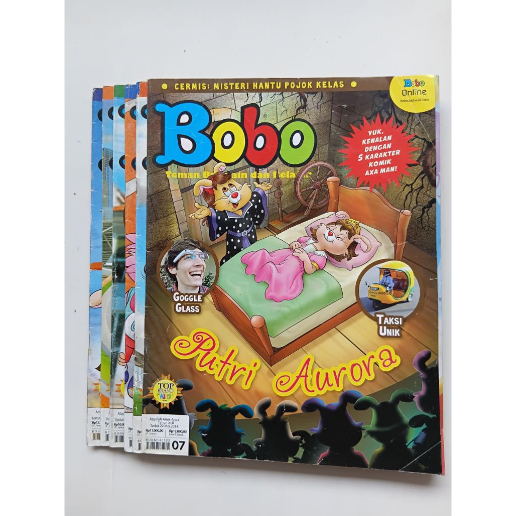 Bekas Paket isi 6 Majalah Bobo Tahun 2013 2014 nomor 07 11 14 20 21 22