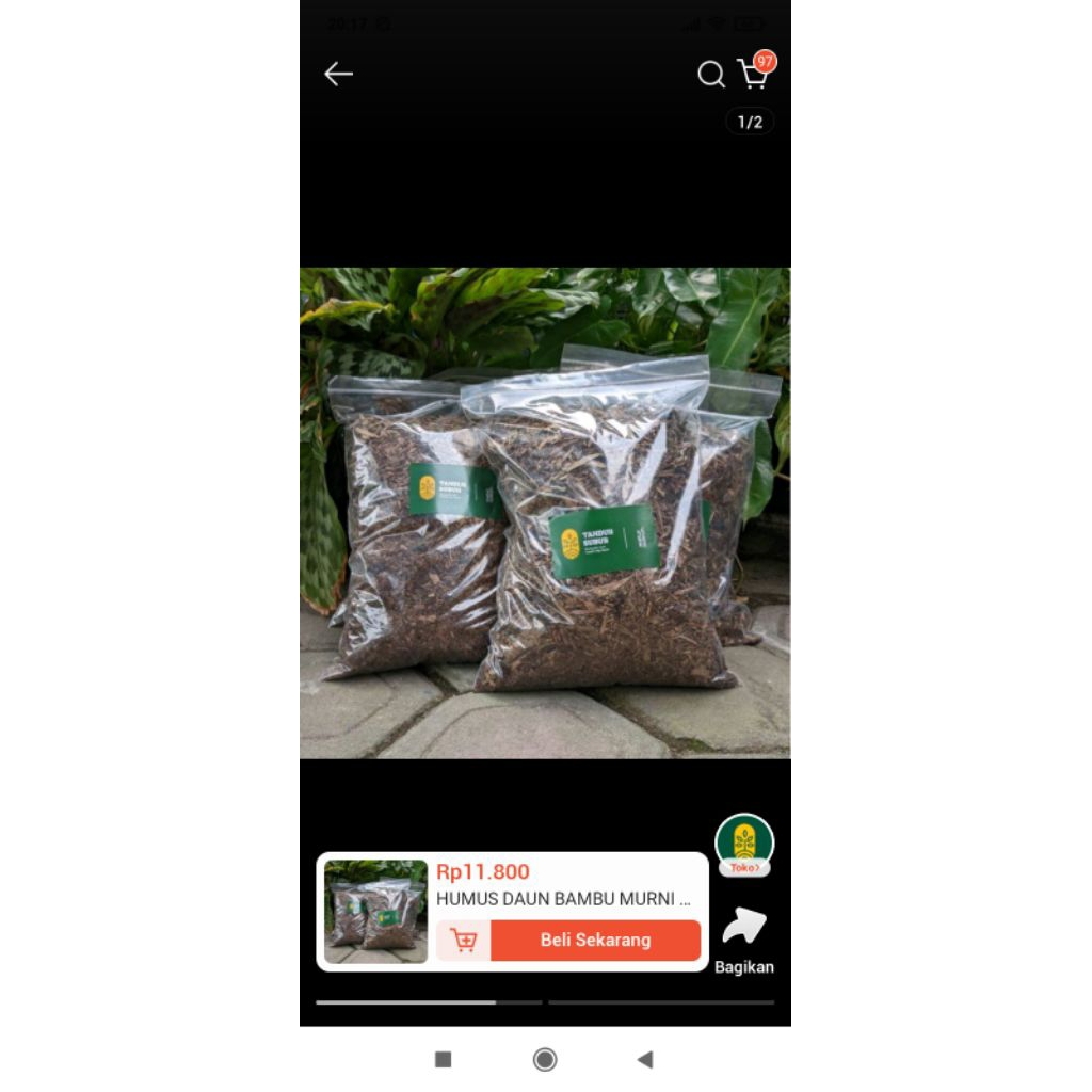 pupuk kompos daun bambu