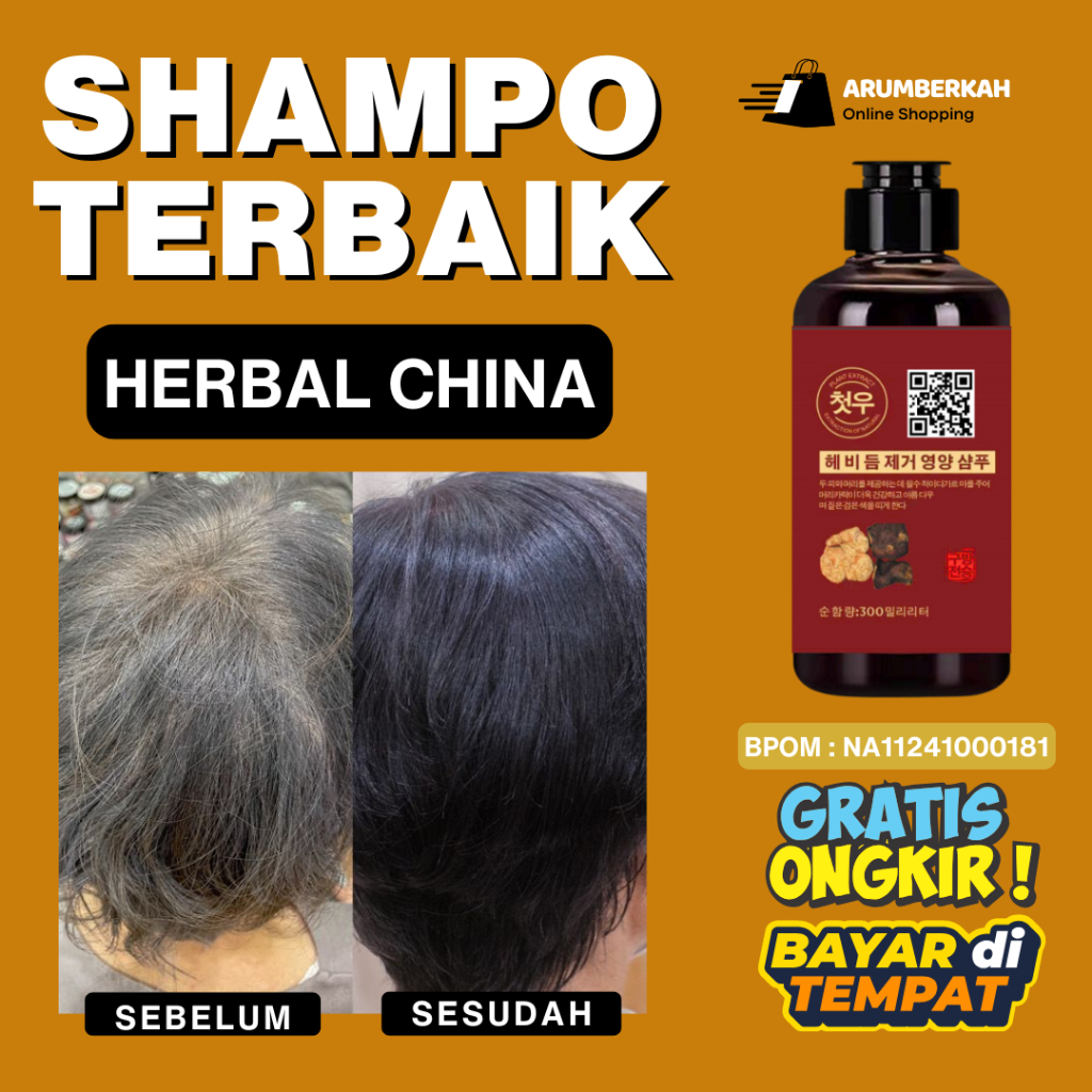 Shampoo Penghitam Rambut Uban - Nan Mei Sampo Penghitam Rambut Uban Shampo Semir Permanen Halal