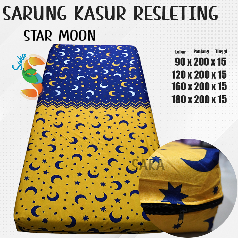 Sarung Kasur Busa Resleting 120x200x15 90x200x15/Sprei Resleting Aesthetic Kotak kotak